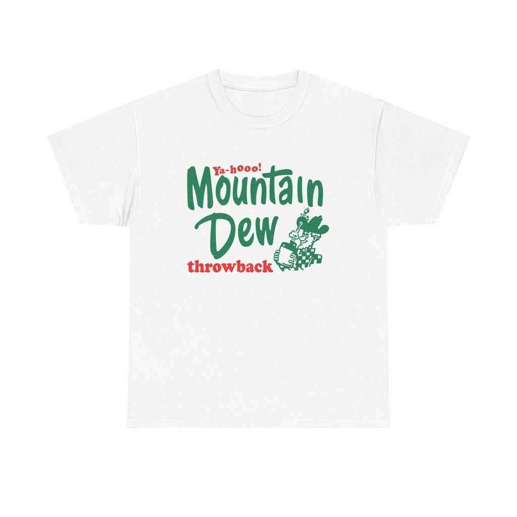 Mountain Dew T Throwback Retro 90s Heavy Cotton Tee Unisex shirt Cotton Oversize Large Size