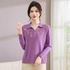 New fashion mother early spring top medium old girl spring shirt year old 0t-shirt knitted sweater