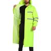 Rain Jacket High Visibility Workwears Safety Concealed Hood Fluorescent Flashing Hooded Long Length Waterproof Work Coat