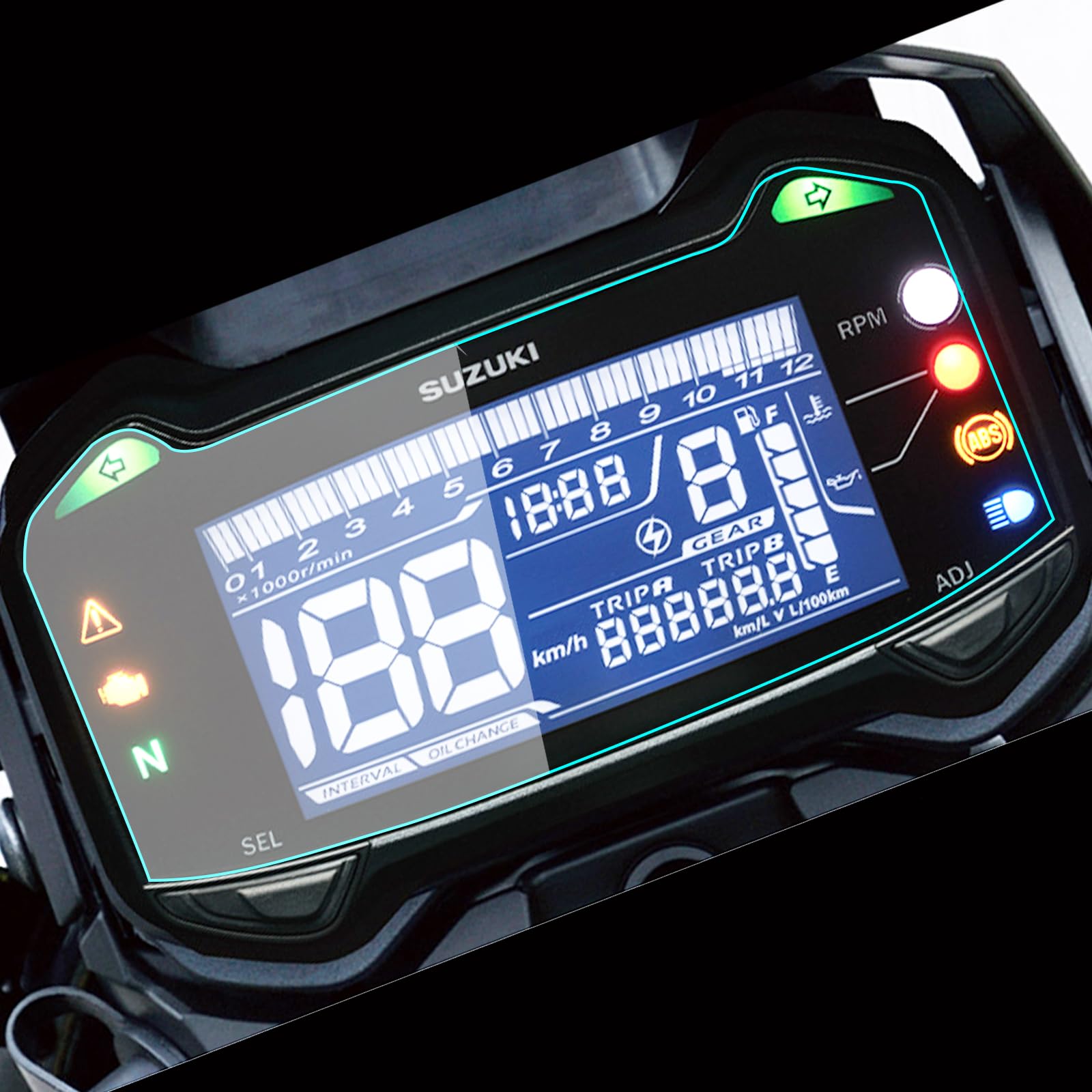 

LEDISHUN Motorcycle Meter Protection Film (Set of 2) for GSX250R (2017-2024), Vstrom 250 (2017-2023) Meter Protection Film