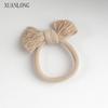 Korean Style High Elasticity Leather Bow Hair Tie - Thickened Ponytail Holder for Women