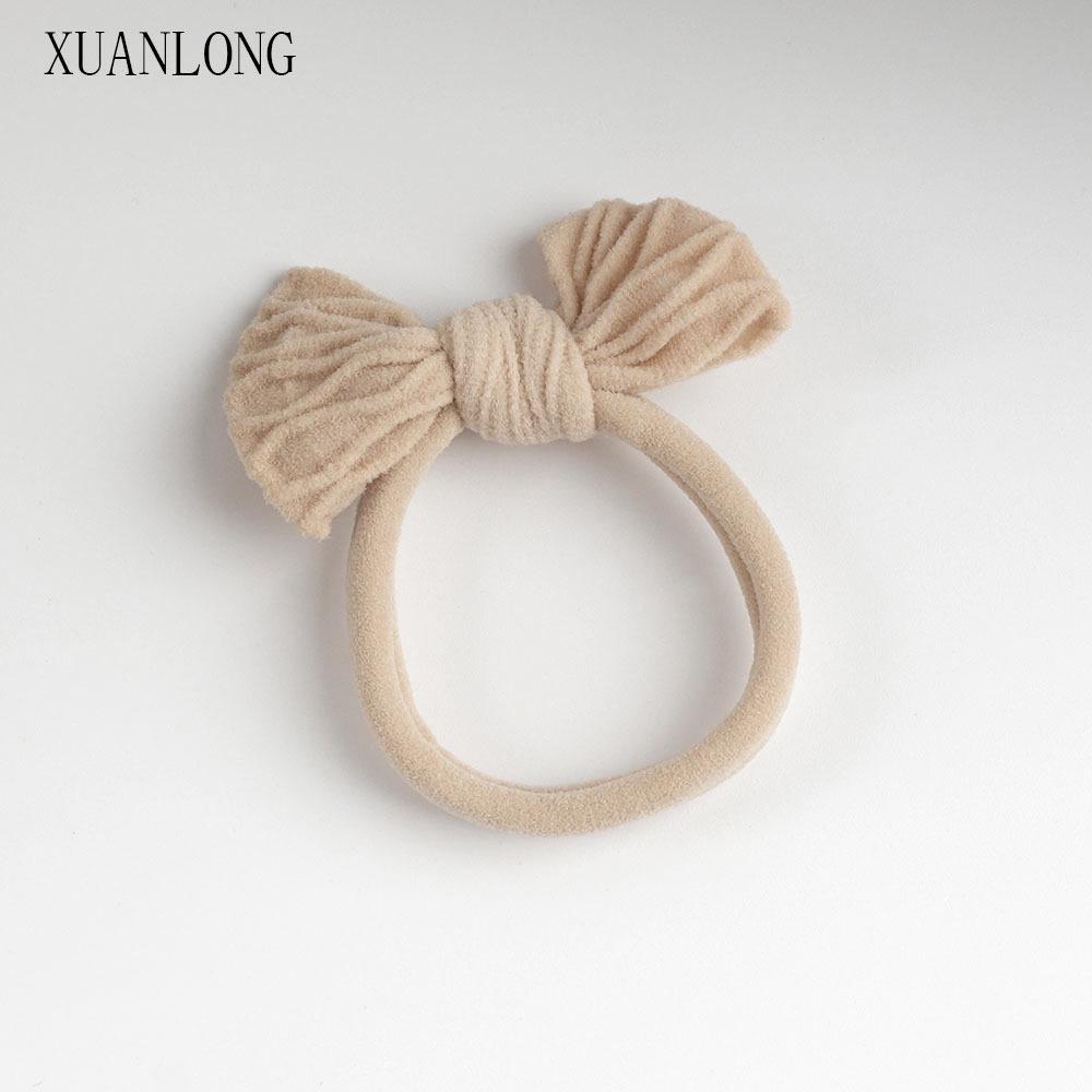 Korean Style High Elasticity Leather Bow Hair Tie - Thickened Ponytail Holder for Women