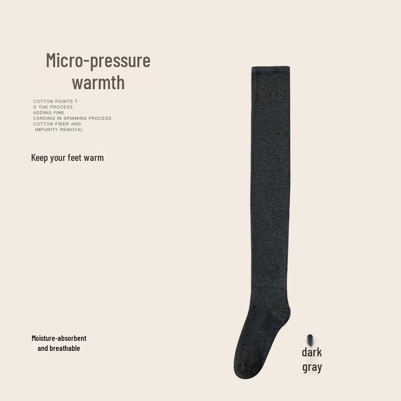 

Женские очень длинные и толстые зимние носки до бедра с флисовой подкладкой - Теплые, Нескользящие, Выше колена с микрокомпрессией Extra Thick & Long to Thighs (Fits up to 70kg)