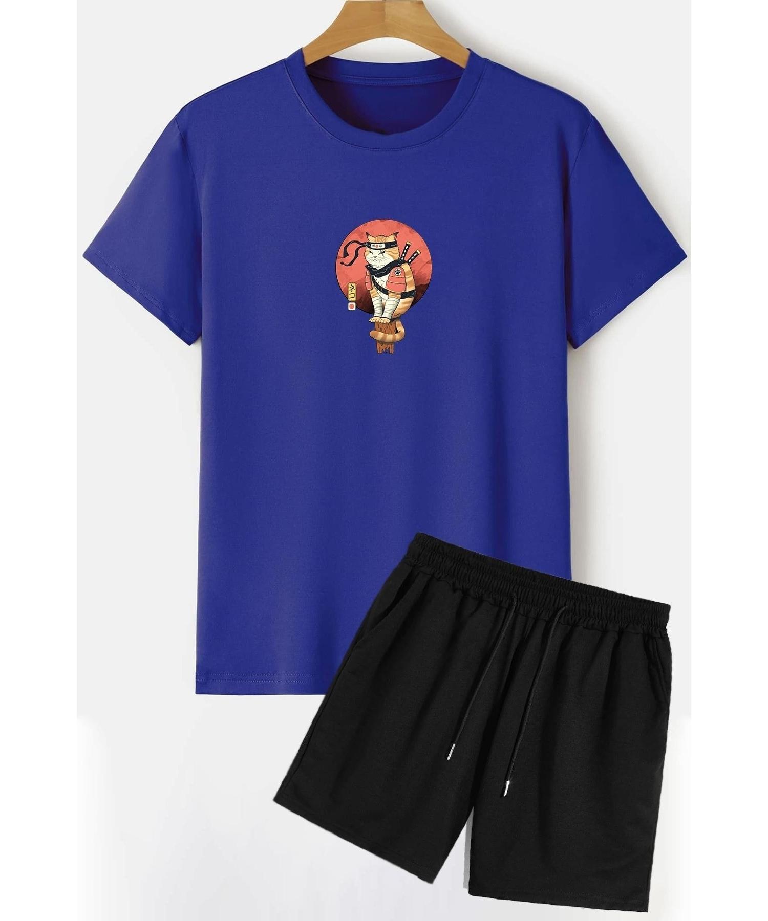 

Унисекс аниме шорты футболка спортивный костюм комплект