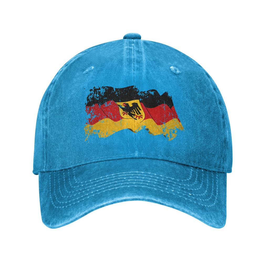 Deutschland Flag of German Baseball Cap Sun  Outdoor Gym Wholesale Washed Trucker Hat Men Women Fashion Design Snapback Cap