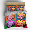 Pop Art Style Colorful Portrait Bedding Duvet Cover Set Duvet Cover Pillowcases  (1*Duvet Cover 2*Pillowcases, Without Duvet Insert)