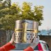 Crusader Knight Helmet with Stand Polished Steel Brass, Wearable Armor Home Office Decor Gift