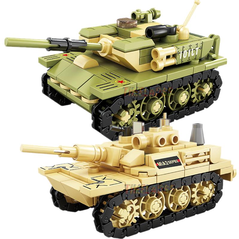 MOC 99A Main Battle Tank M1A2 War Military City Vehicle Car Building Blocks Classic Model Bricks Kits Sets Ideas