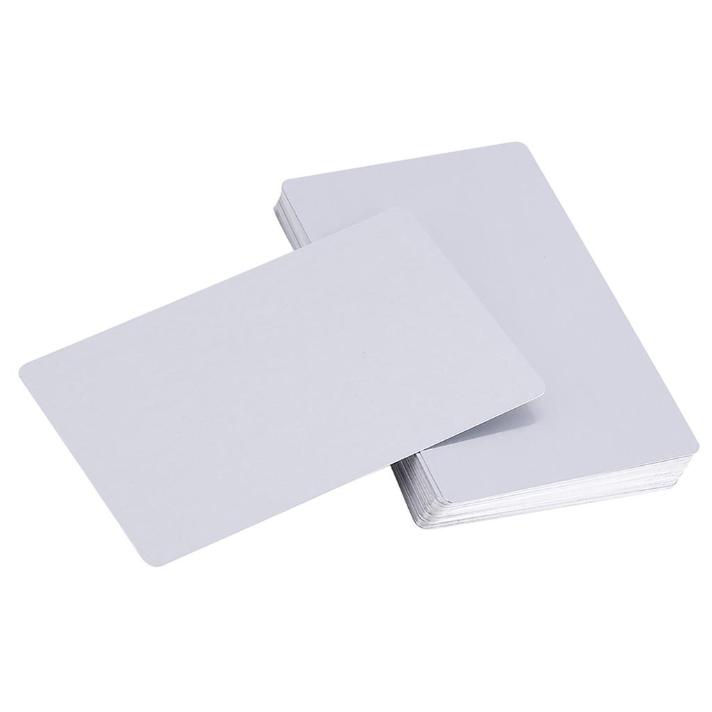 50Pcs Impressive Blanks Laser Mark Engraved Metal Business Visiting Name Cards (Sliver)