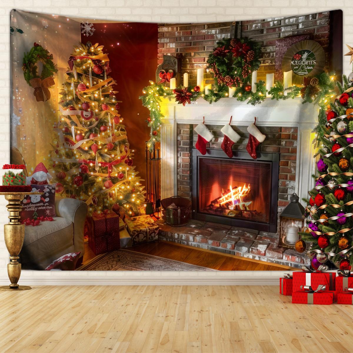 

Зимнее утро Олень Рождественская елка Настенный гобелен Рождественская настенная подвесная елка Настенная подвесная елка Великолепная рождественская елка Камин Подарки 200x150cm