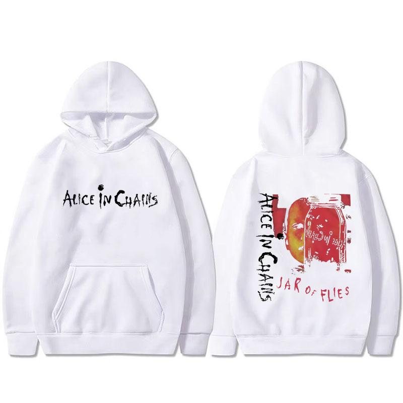 Rockband Alice in Chains Jar of Flies Album Hoodie Herren Damen Vintage Lässig Fleece Baumwolle Sweatshirt Männermode Streetwear