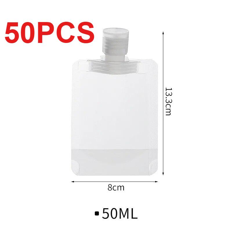 30/50/100ML Thickened Travel Size Refillable Pouch Portable Cosmetic Squeeze Bag for Lotion Shampoo Shower Gel Facial Cleanser