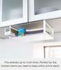 Yamazaki Jitsugyo 2443 Under Cabinet Storage Rack White X D24 X H12cm Plate Kitchen Hanging Shelf Approx. W30.5