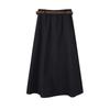 Brown Belt Back Banded Long Skirt As1ws220