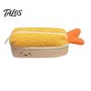 Kids Plush Pencil Case Fried Shrimp Tail Case, Cute Large Capacity Pouch, Fun Desk Organizer Adorable Stationery Bag for Students, School Gift
