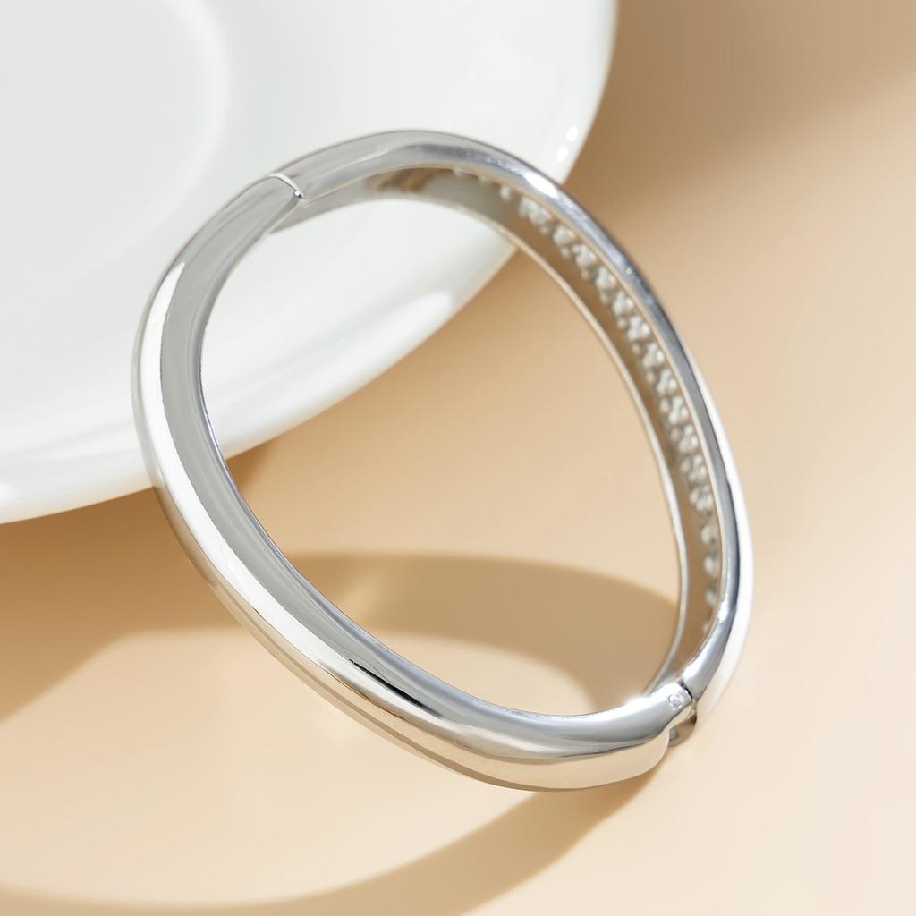 Metal Bracelet for Men Hip Hop Fashion Personality Smooth Spring Open Bracelet Irregular Men's Jewelry