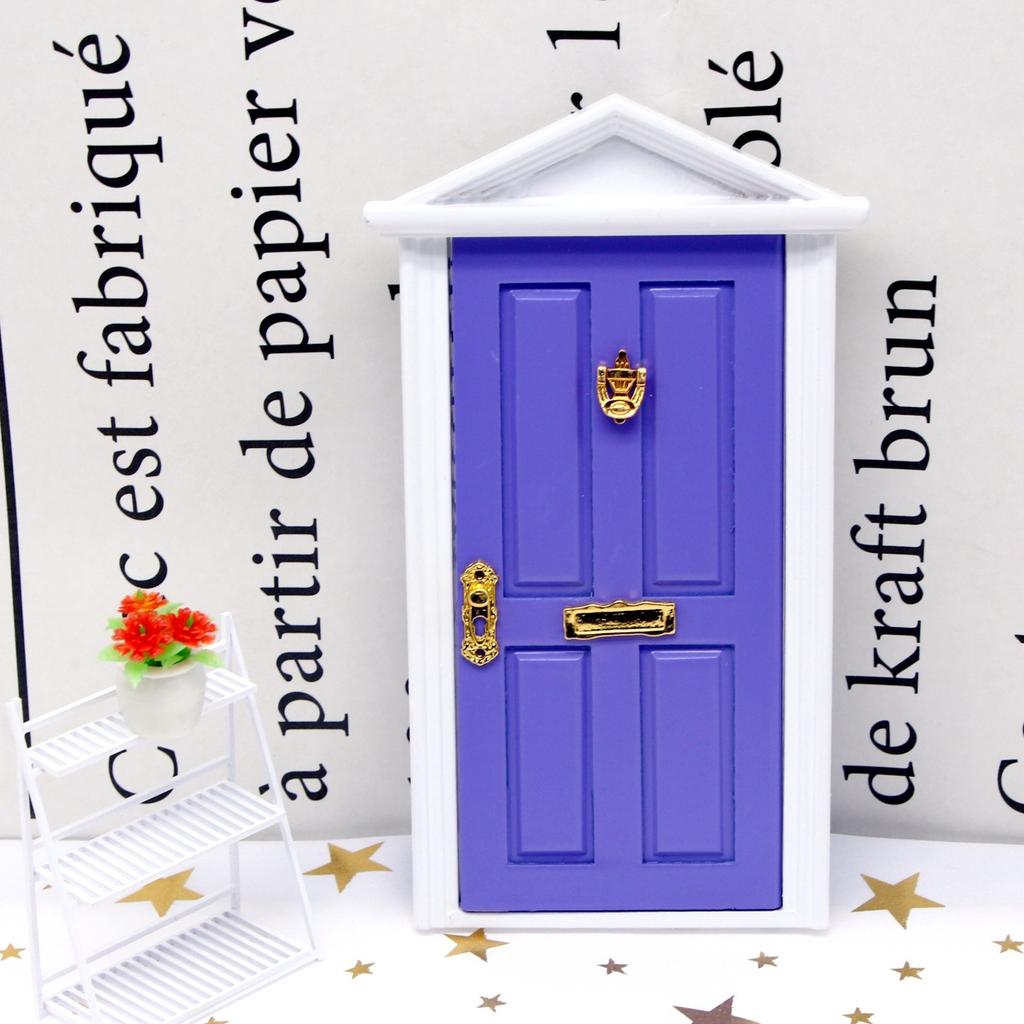 Mini Holz Elfen Tür Miniatur Simulation Möbel Modell Fee Tür Kinder Garten Szenen Dekoration Puppenhaus DIY Zubehör