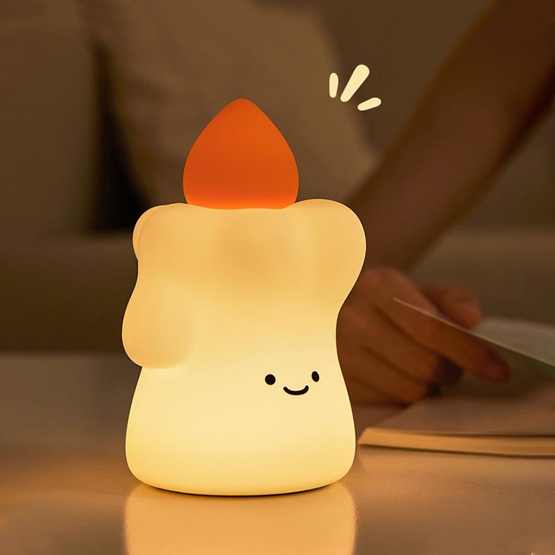 Rechargeable Silicone Night Light - Tap to Illuminate, Ideal for Bedside and Gifts