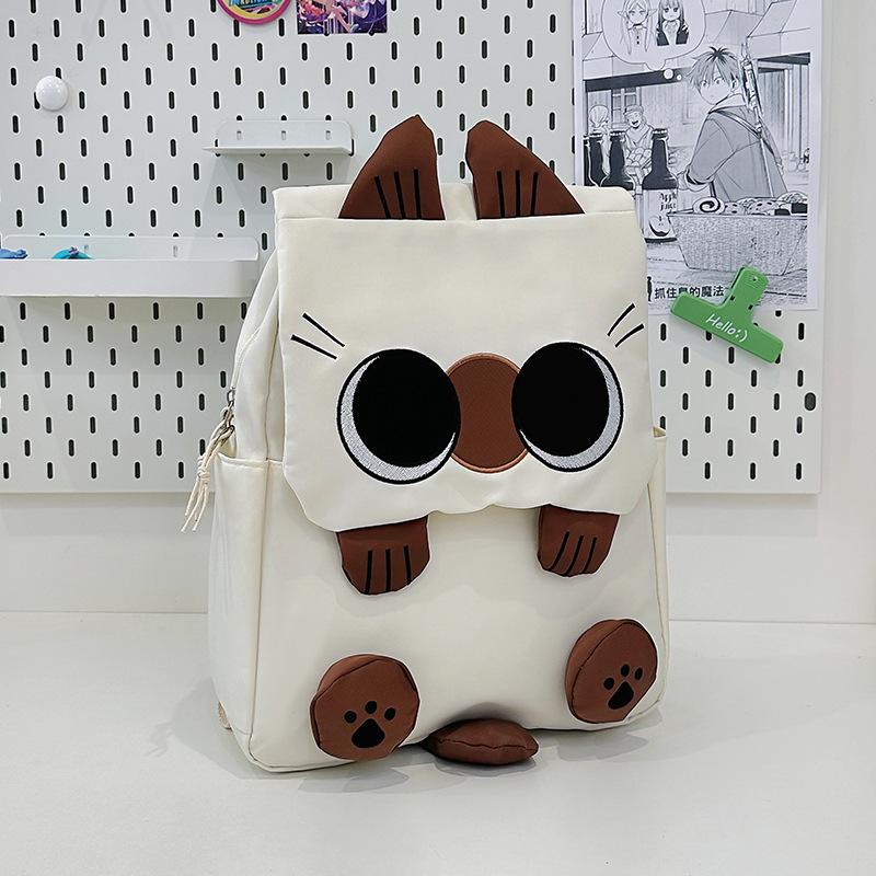Korean Style Lightweight Cartoon Cat Backpack for Primary School Girls