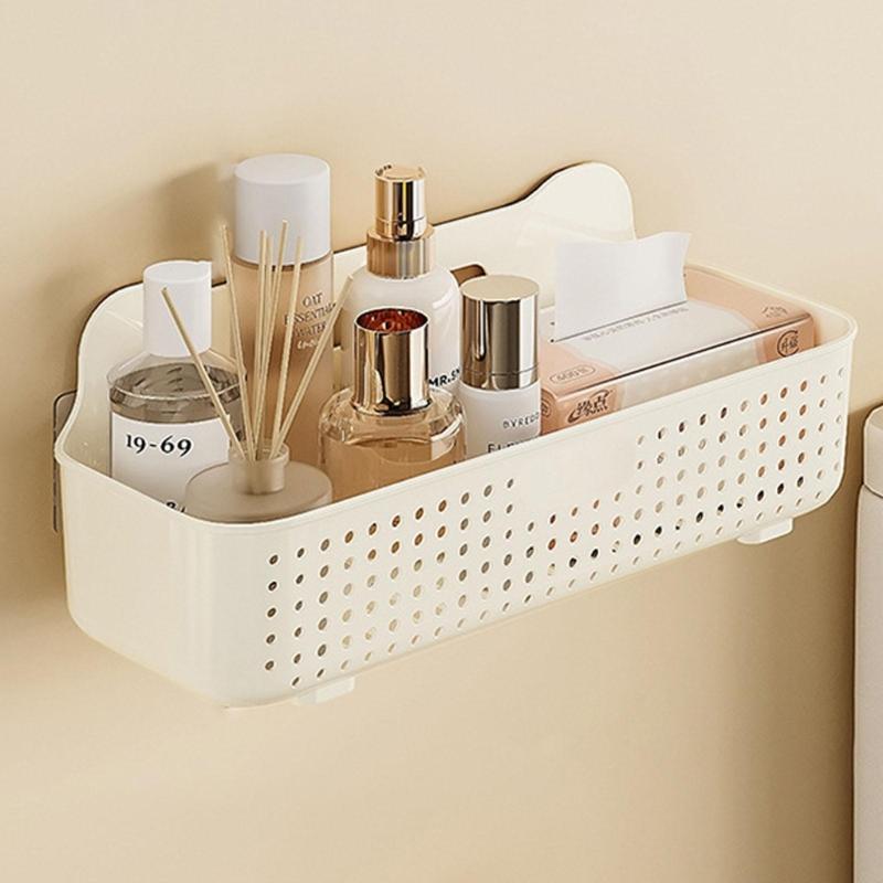 Space Saving Waterproof Wall Shelf for Bathroom Kitchen Easy Installation Multiple Layer Cosmetic Organizers