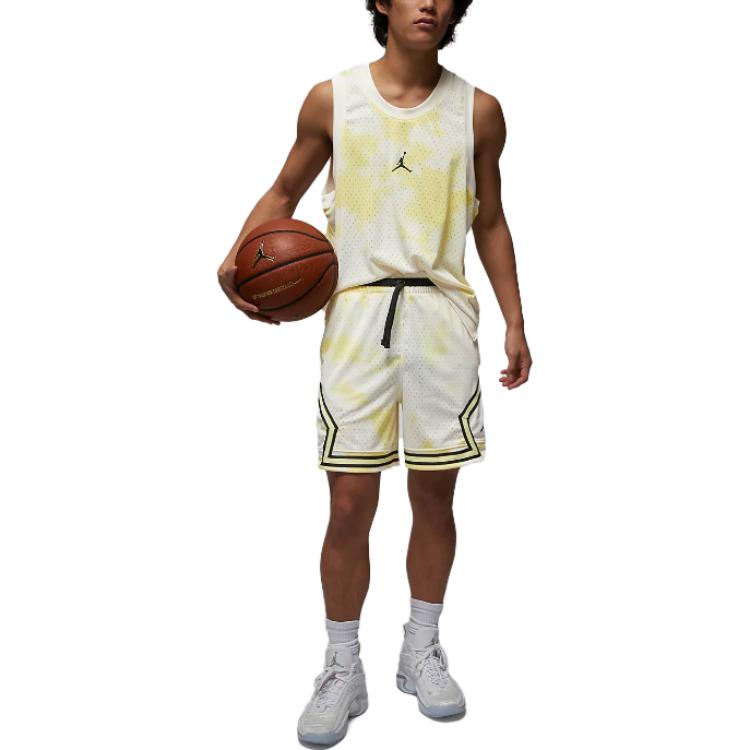 Jordan Casual Shorts Men's White Yellow Moderate DZ0563-110