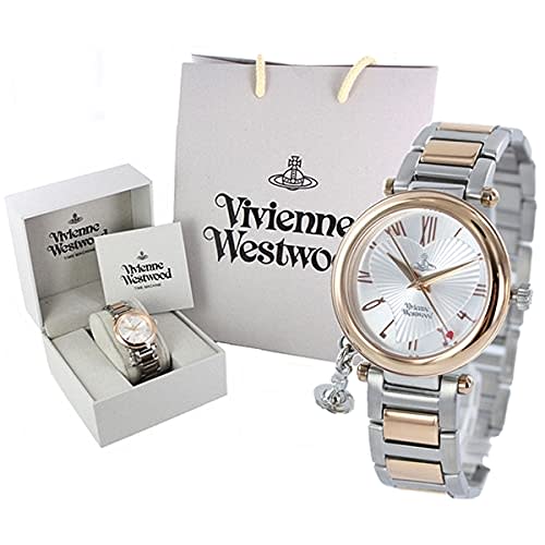 Vivienne Westwood Women's Pink Gold, Silver, and Stainless Steel Watch with Shopper Bag (VV006RSSL)