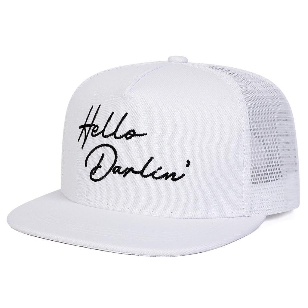 Unisex Hello Darlin Embroidery Hip-hop Net Hats Spring And Summer Outdoor Adjustable Sports Casual Baseball Caps Sunscreen Hat