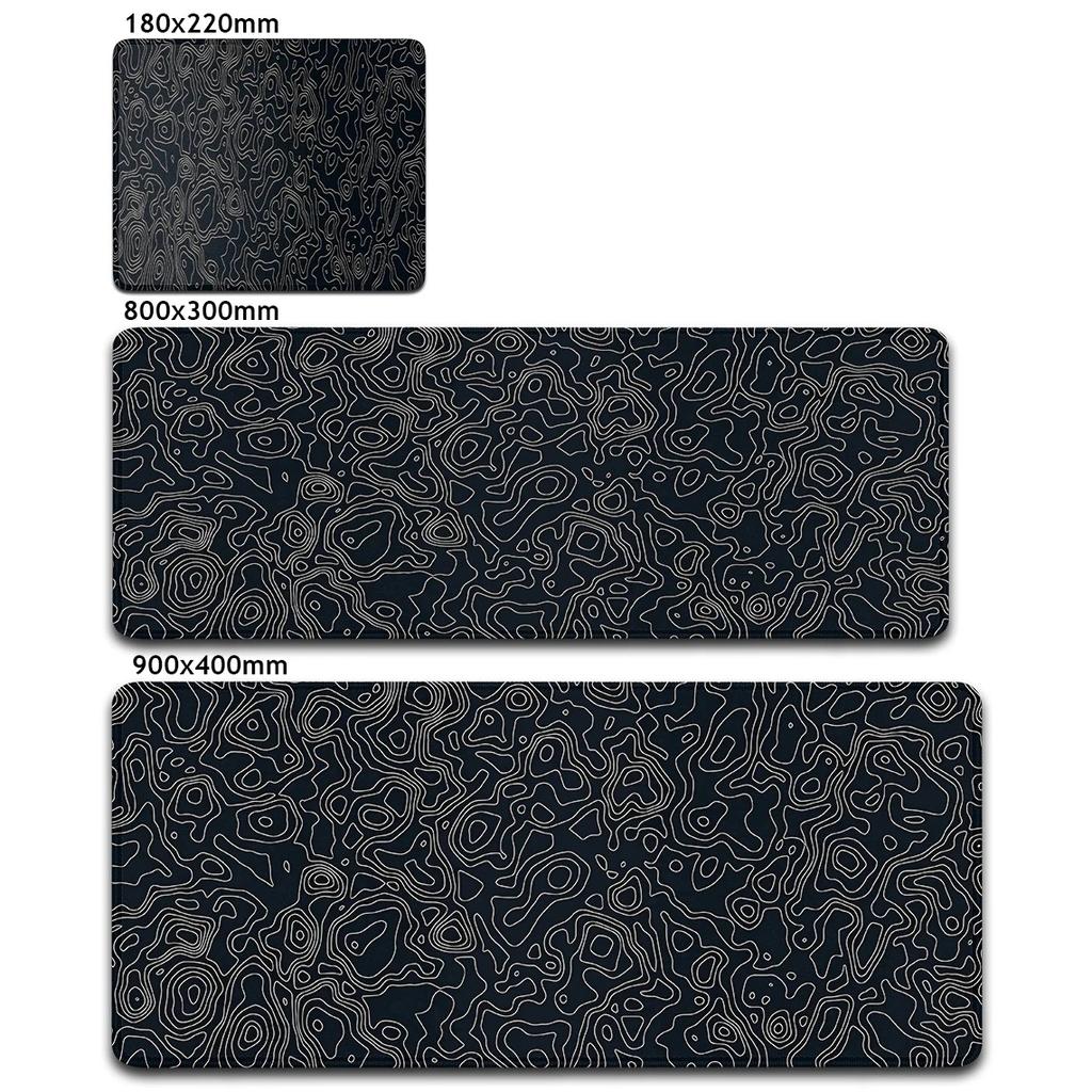 Black And White Gamer Mouse Pad Geometric line Gaming Keyboard Mat Speed Desk Mats Laptop Office Carpet Table Accessories Pads