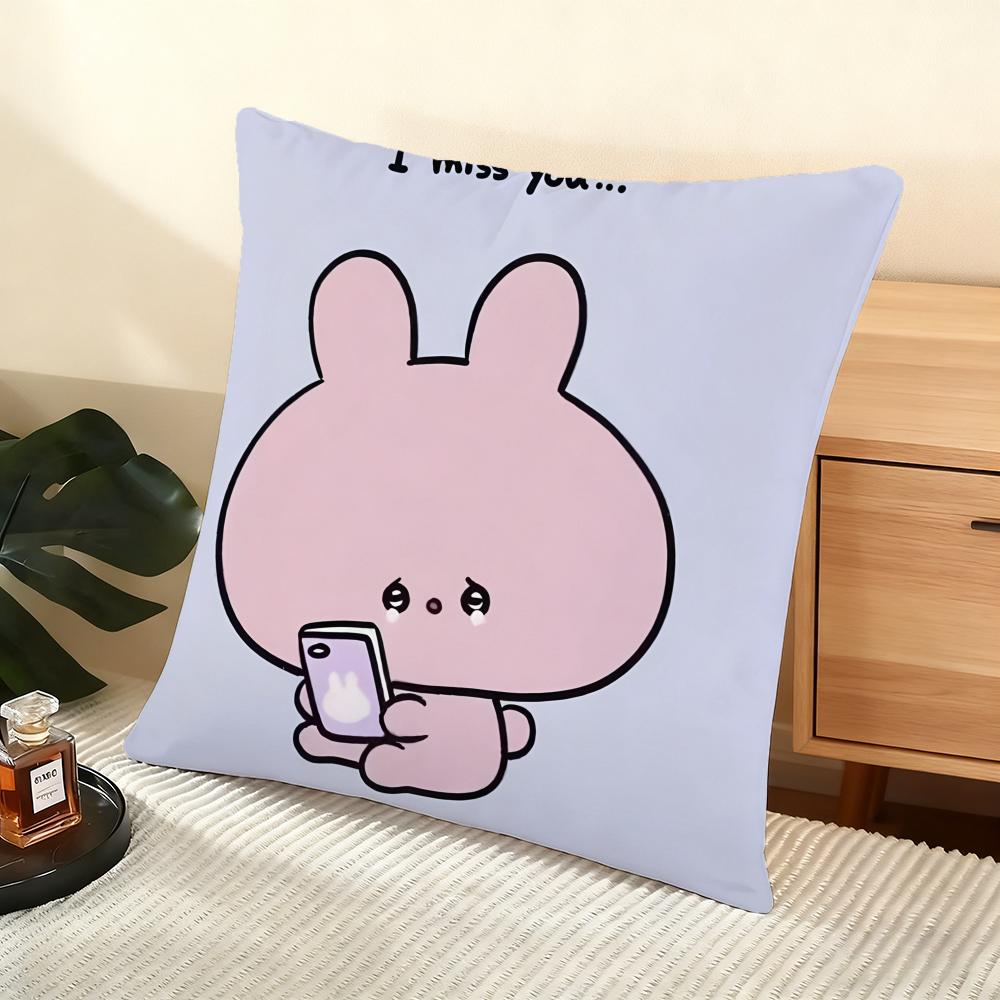 A-Asamimichan Cushion Cover Soft Short Plush Pillow Cover Smooth Cozy Texture Aesthetic Cushion Case Home Decor