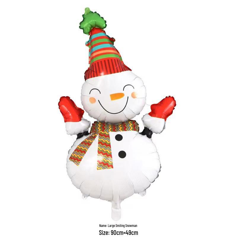 Large Christmas Tree and Santa Claus Aluminum Foil Balloons for Window Display 