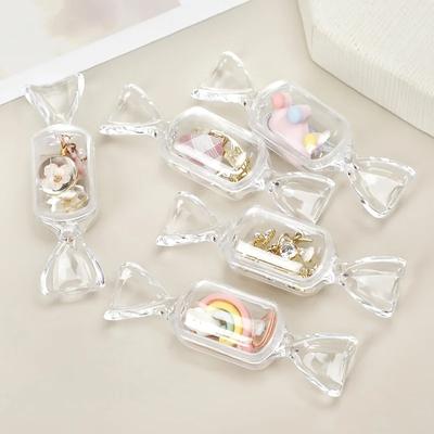 10pcs/set, Cute Mini Plastic Candy Box For Weddings, Baby Showers, And Parties - Transparent And DIY Friendly
