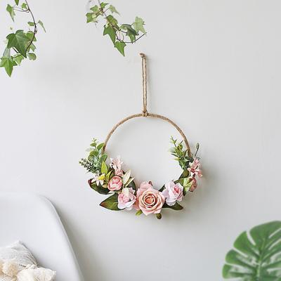 Guirlande Suspendue Artificielle Simulation Rose Pivoine Fausse Fleur Pour Maison Salon Chambre Mur