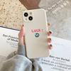 Funny Simple Smile Face Couple Case For iPhone 14 13 Pro XS MAX XR X SE2020 7 11 12 8Plus Black White Soft Silicone Phone Cover