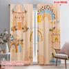 2pcs,2D Plane Printing Curtain Popular DreamyIcons Versatile Polyester Fabric (without Rod) Gifts Use for Bedroom Living Room