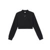 Crop Tops Women's Black Half Turtleneck Moderate FN2477-010