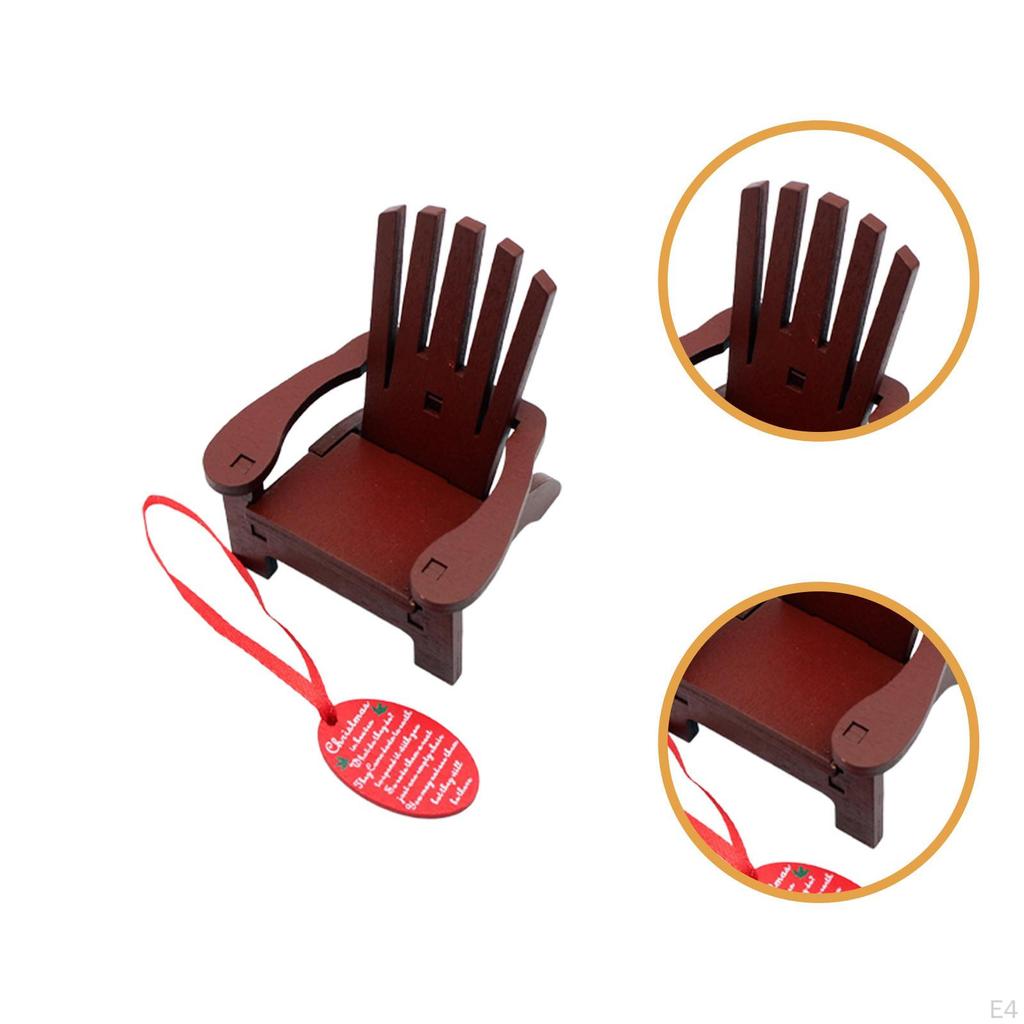 Miniature Rocking Chair Christmas Decor Festive Scenes Pendant Mini Beach Ornament