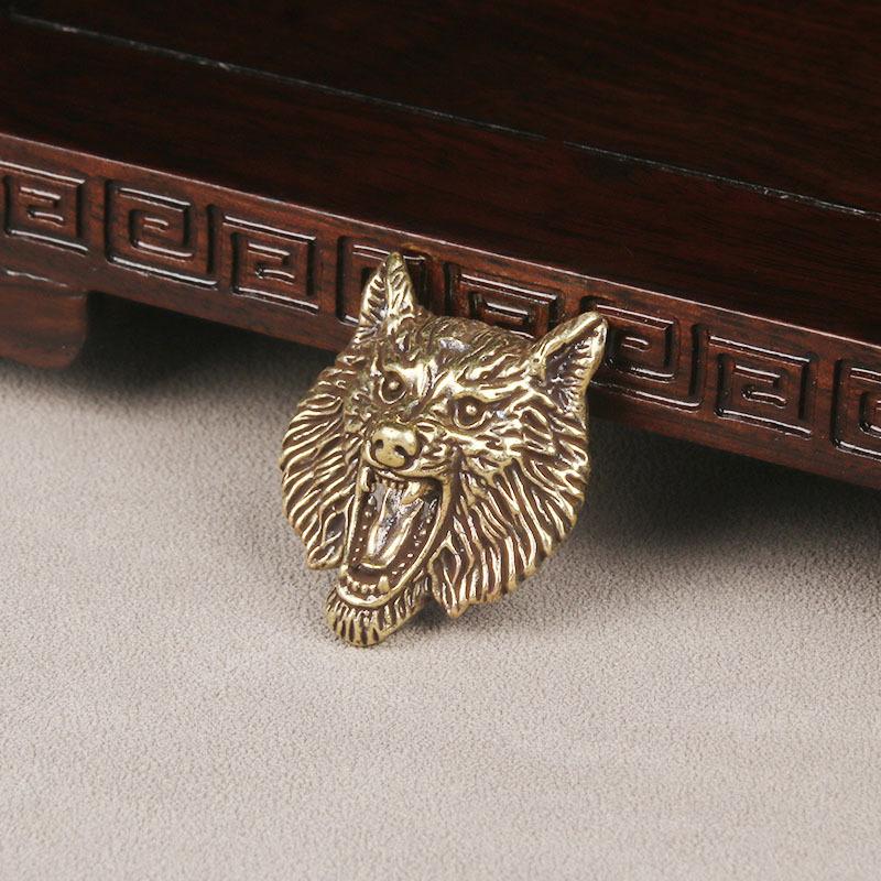 Schroefrug Messing Wolf Conchos Uniek Dierenhoofd Ontwerp Duurzaam Metalen Accessoire voor DIY Leerprojecten