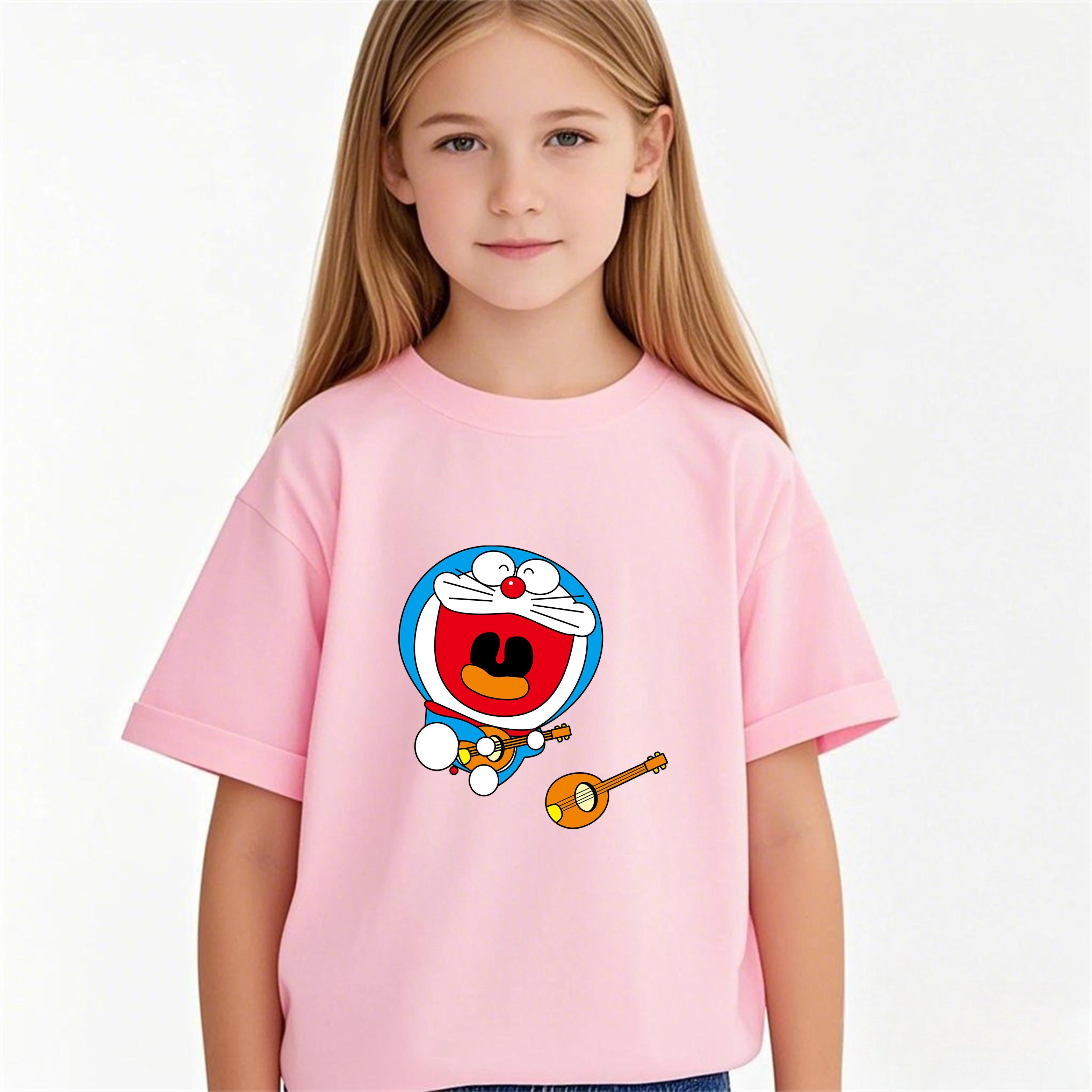 

Doraemon Casual Cartoon Print 2026 Summer Fashion Design Summer Short Sleeve Casual Wear 100