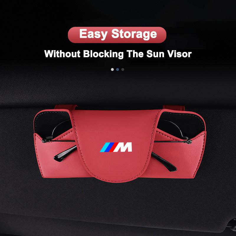 Car Interior Glasses Case Sun Visor Sunglasses Box Holder For BMW 1 2 3 4 5 6 7 X Series Z4 G11 G30 X1 F48 X2 F39 X3 G01 X4 G02 mkdf86