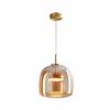 Modern LED Glass Pendant Light Luxury Amber Grey Dia 26/38CM Hanging Lamp For Bedroom Restaurant Living Room Home Decor Fixtures
