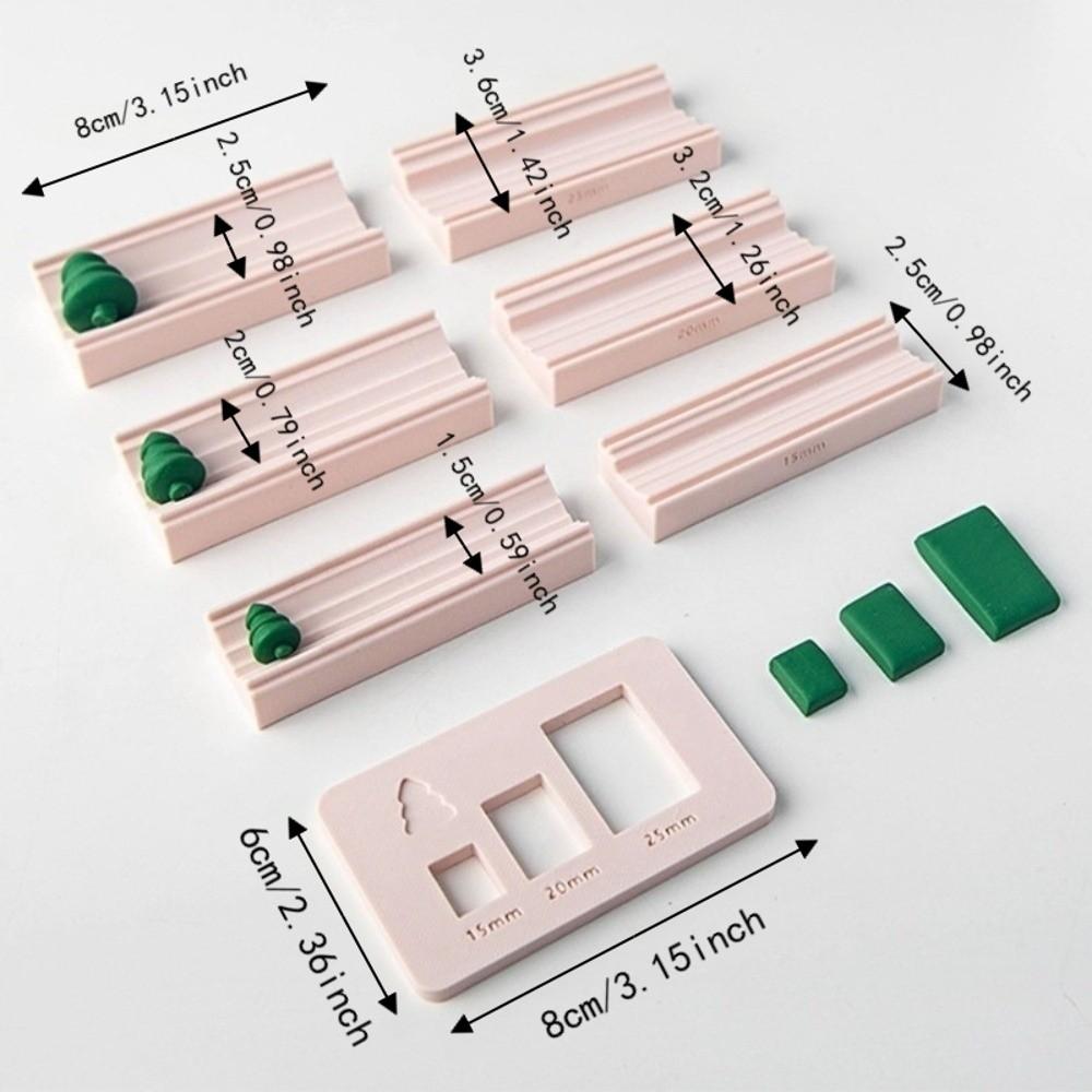 Handmade Christmas Tree Shaping Mold Rapid Forming 15/20/25mm Soft Clay Xmas Tree Mold Rolling Rubbing Polymer Clay Maker