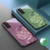 Gradient colored flowers For Samsung Galaxy S20 FE S21 S22 + S23 Plus S24 Ultra 25 Edge S24 Ultra For Magsafe Glass Phone Casee