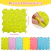 6Pcs Sensory Mats Silicone Textured Plantar Finger Pressure Plate Foot Massage Sensory Toy Kids Puzzle Floor Tile Play Mat