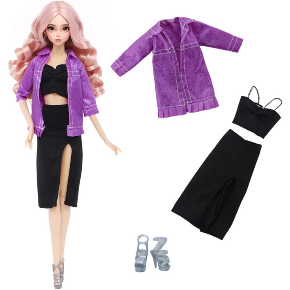 Bară Haine Păpușă 11.5'' Păpușă bie 3 Buc/Set Modă Palton de Iarnă Rochie Cămașă Pantaloni Pantofi Cizme Accesorii Păpușă 11.8 Inch Jucărie Copii