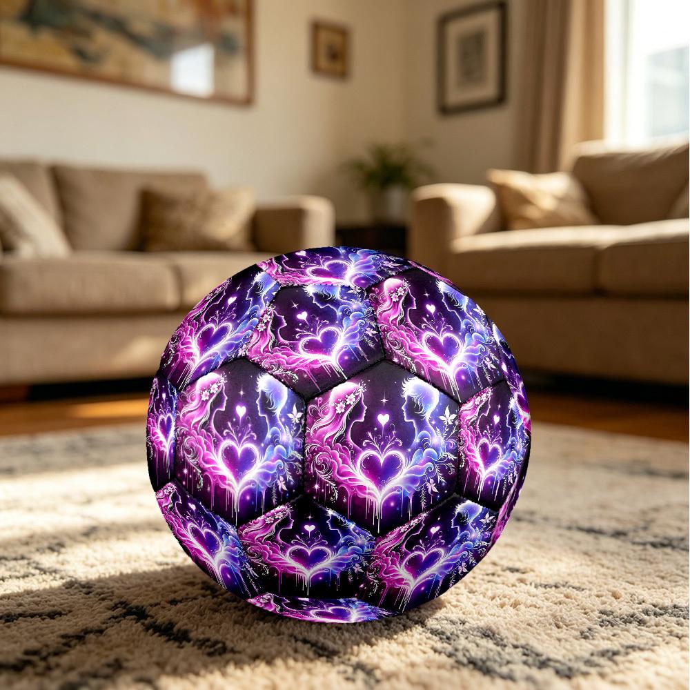 1pc Love Bloom Size 5 Soccer Ball Professional Match Training Football Indoor &Outdoor Sports Ball Lightweight Durable C6521