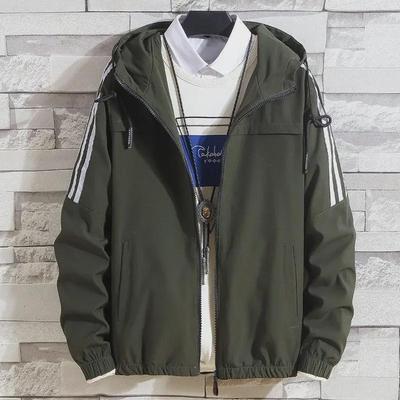 2022 Men's Thin Hooded Casual Jacket - Spring/Autumn Youth Trend