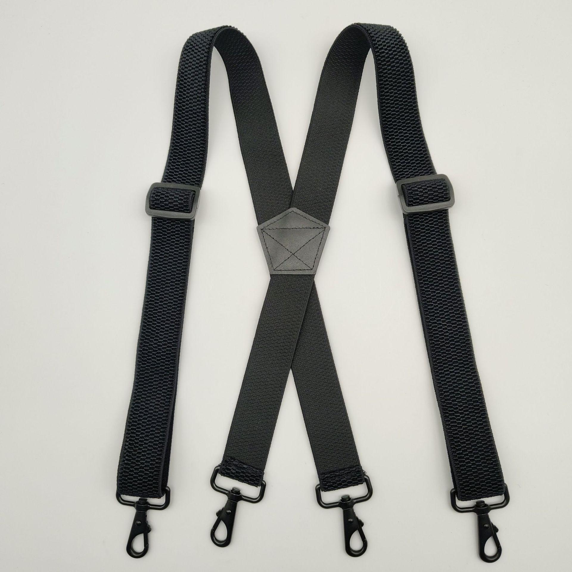 

Мужские эластичные подтяжки X-Type с 4 зажимами, 38 мм, черные, с крючком и пряжкой. серый