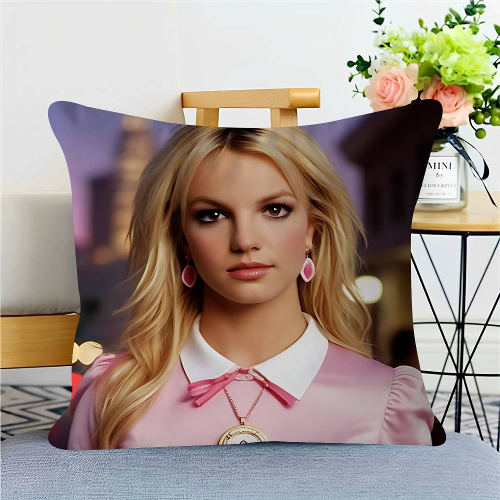 Singer B-Britney-Spears Personalized Picture Text Home Decorative Pillows Household Gifts 45x45cm