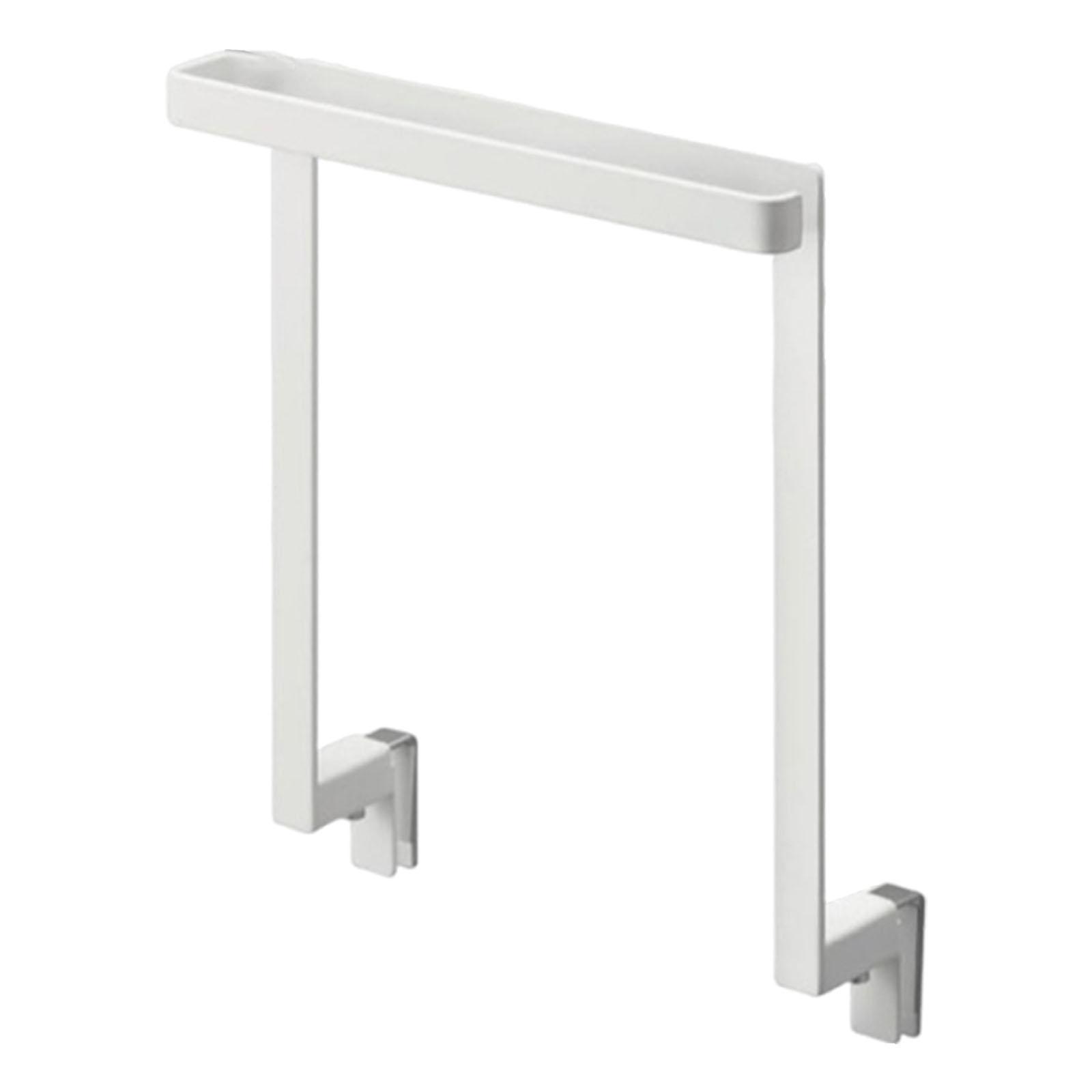 

Space Saving Bathroom Towel Rack Sturdy Cabinet Door Towel Hanger No Drilling Kitchen Bar Organizer for Towels белый