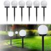 6PCS LED Solar Lawn Light Spherical Energy Saving Waterproof Simple Atmosphere Lighting Outdoor Garden Lawn Street Garden Lights